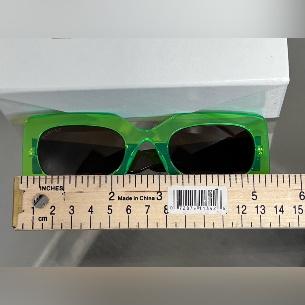 Lorvae Women’s Neon Green Sunglasses - Picture 8 of 9